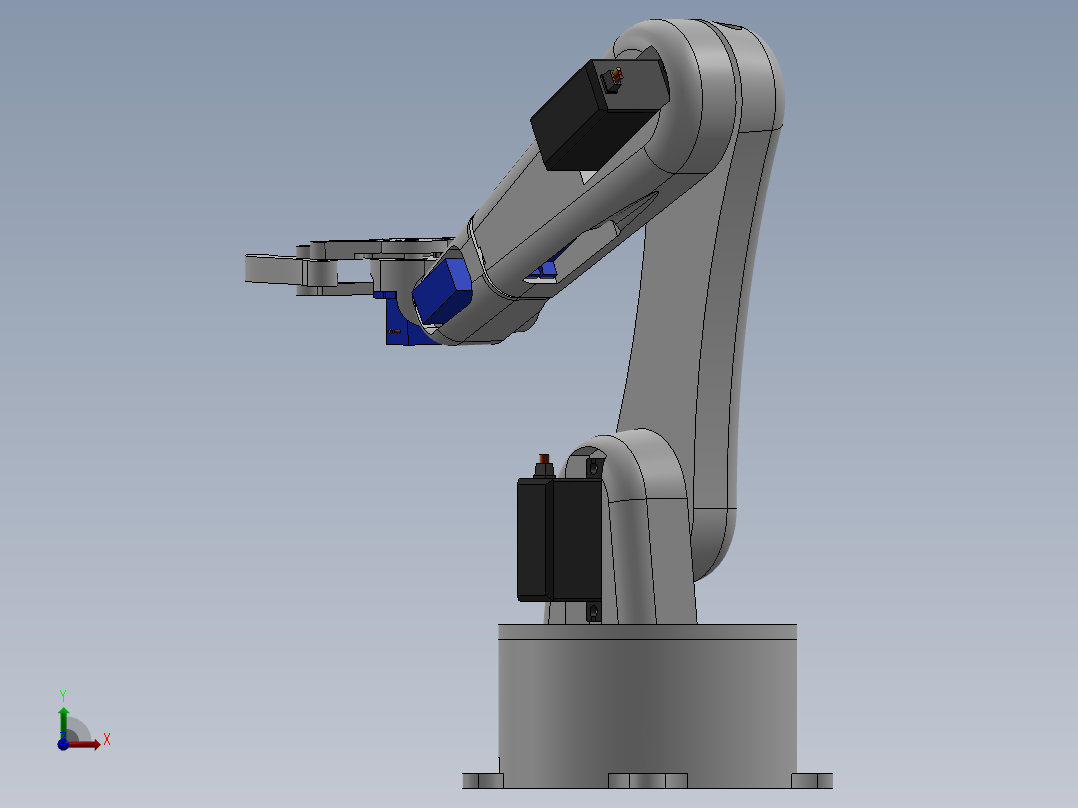 5-dof-robotic-arm-5 SW STL前视图