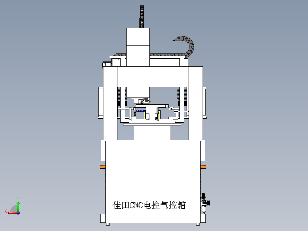 手机屏幕加工3至7寸玻璃自动供料系统 自动化设备3D图纸非标自动化后视图