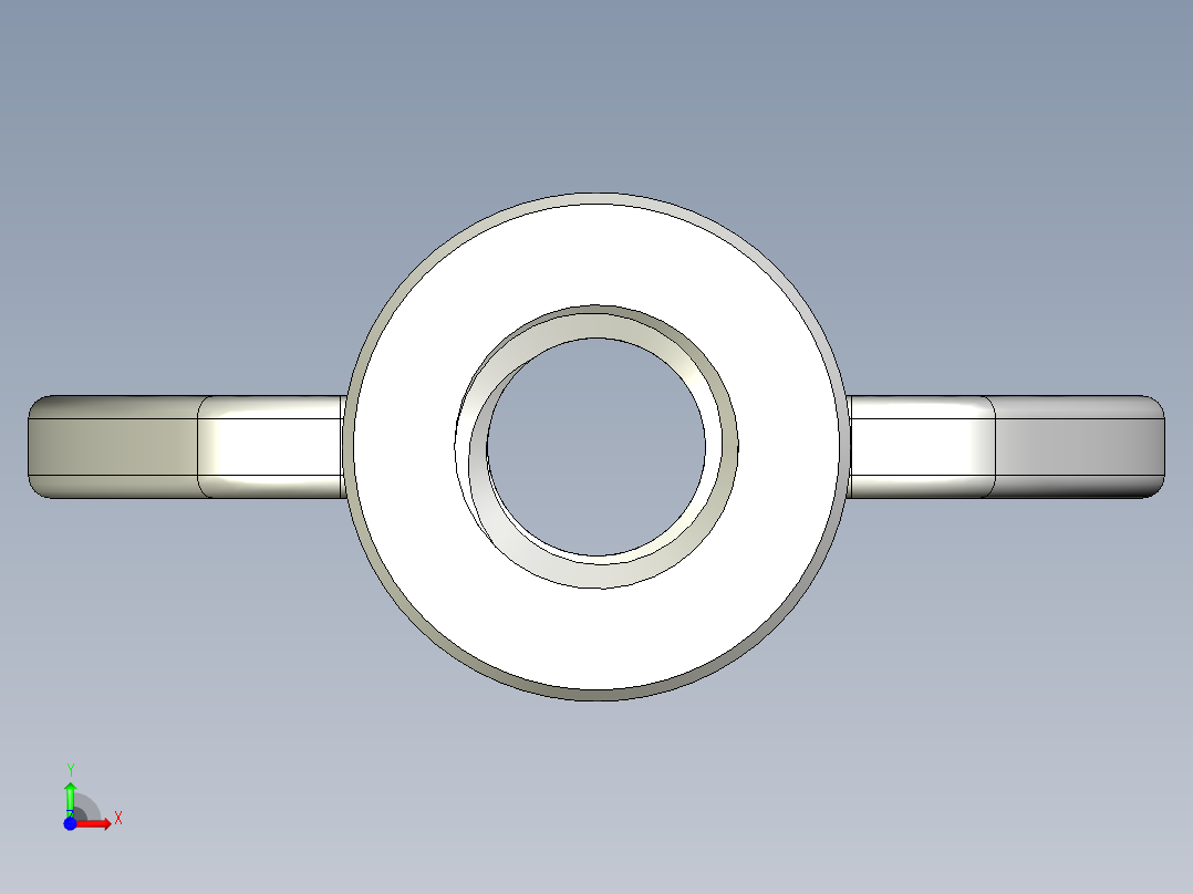 WING NUT 5-16in-18 Thread size 9-16in Base Diameter前视图