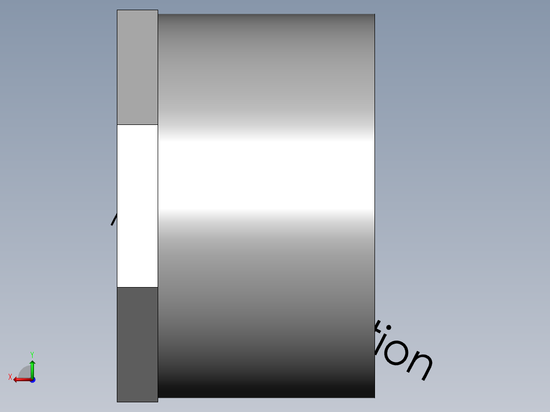 PVC公制管件-90 EndCap左视图