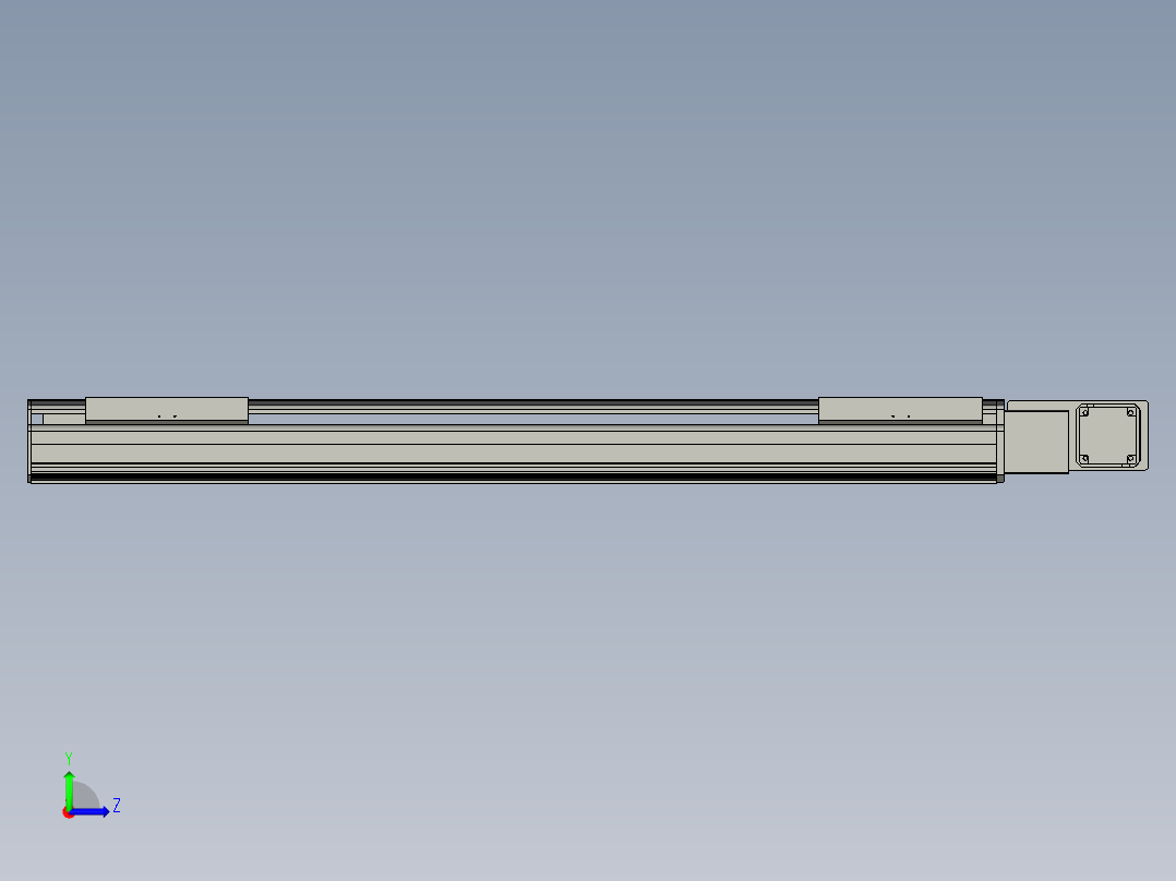 直线模组LHB21-L40-S1000-BR设计图纸左视图