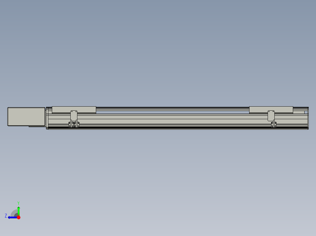 直线模组LHB21-L40-S1000-BR设计图纸右视图