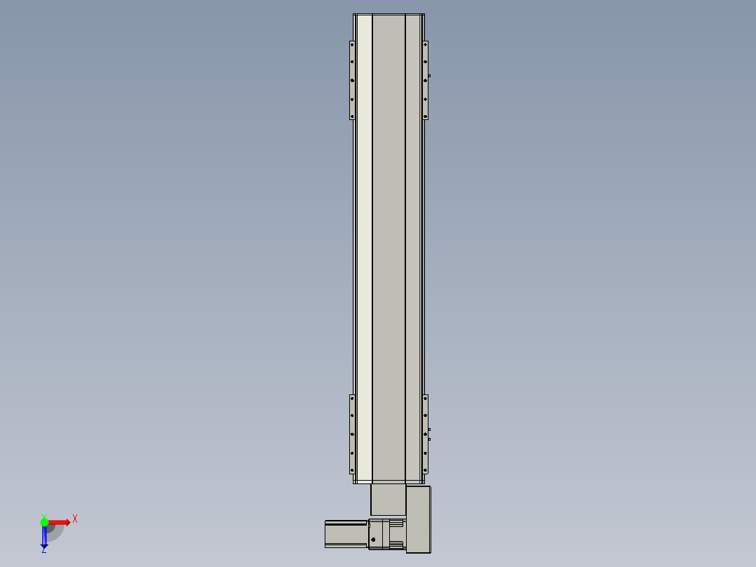 直线模组LHB21-L40-S1000-BR设计图纸俯视图