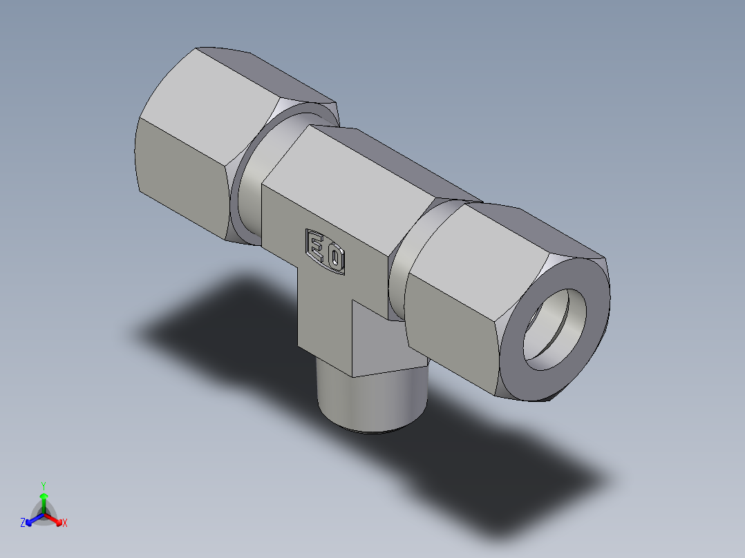 卡套式工业通用硬管接头EO_Male_stud_run_tee_TE08LLR71