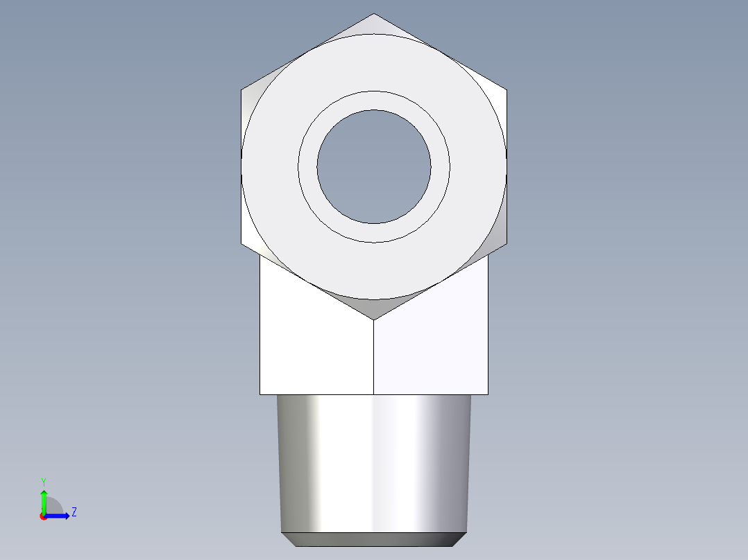 卡套式工业通用硬管接头EO_Male_stud_run_tee_TE08LLR71左视图