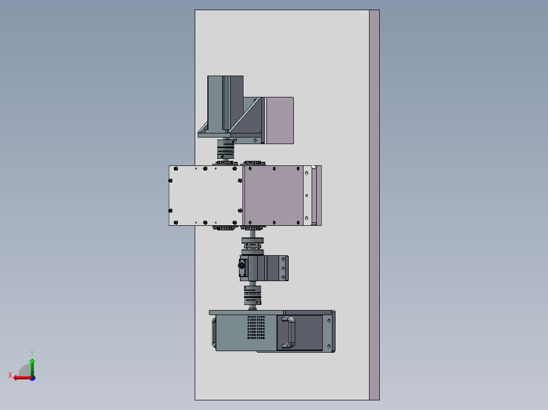 实验台建模后视图