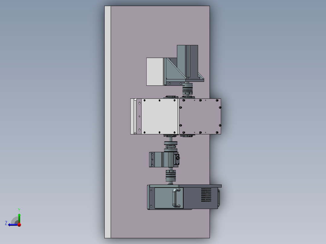 实验台建模右视图