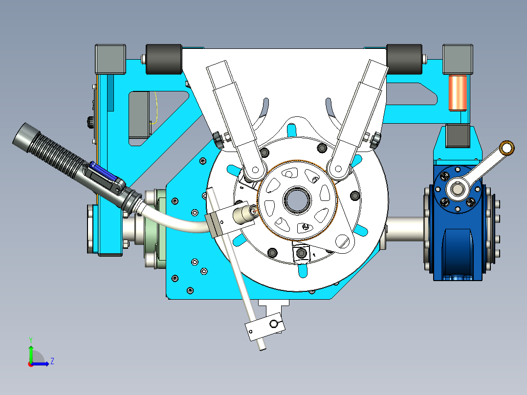 焊接旋转倾斜功能,左视图