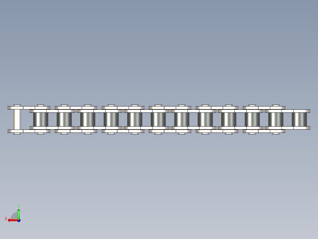 50标准滚子链---stp后视图