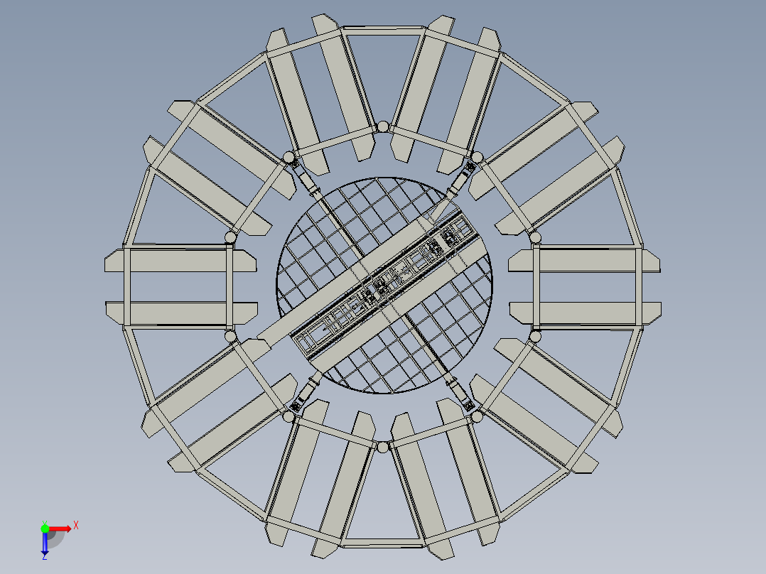 五层圆形停车场俯视图