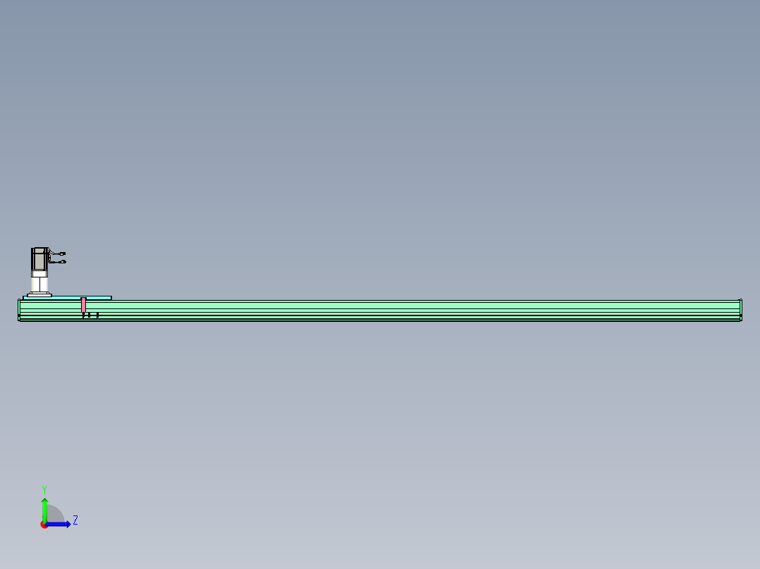 东锦齿条传动DH270G-L167-S3000-BU-减速机+750W左视图