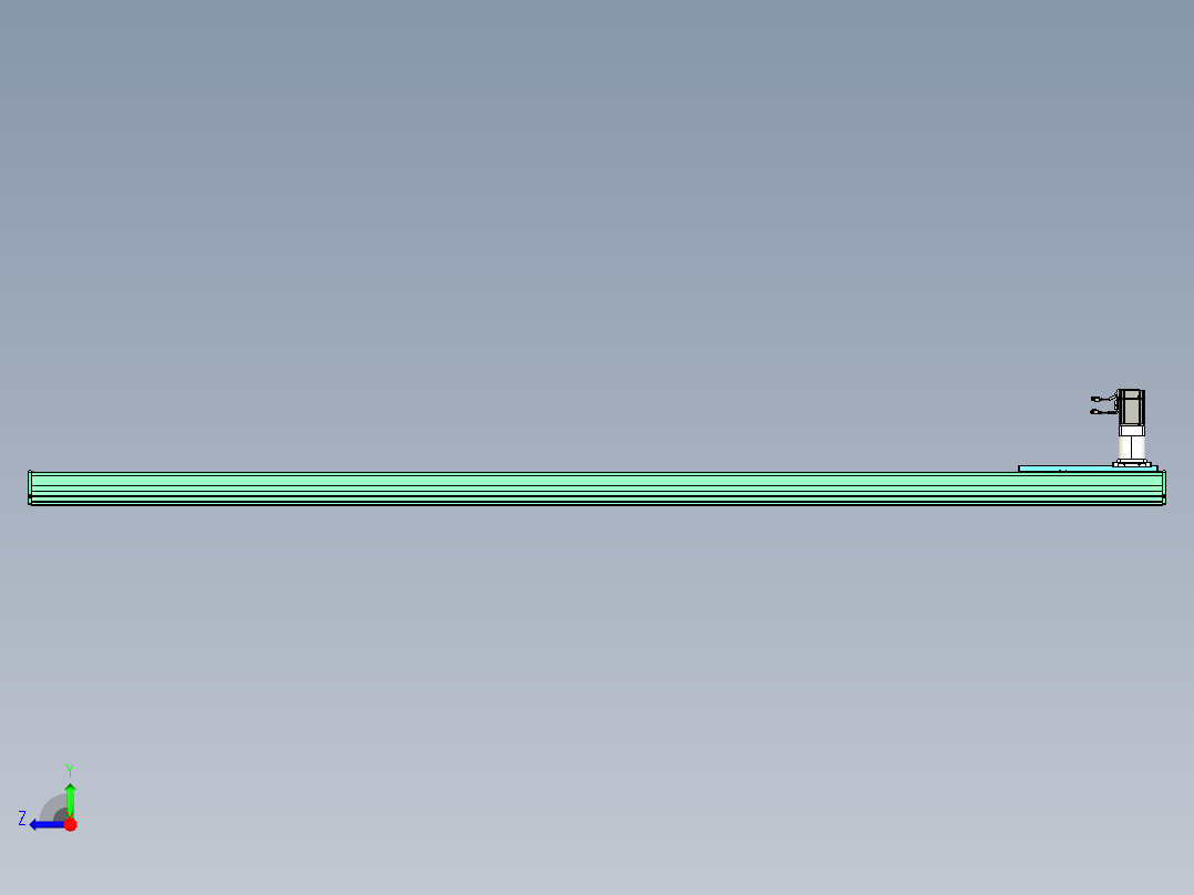 东锦齿条传动DH270G-L167-S3000-BU-减速机+750W右视图