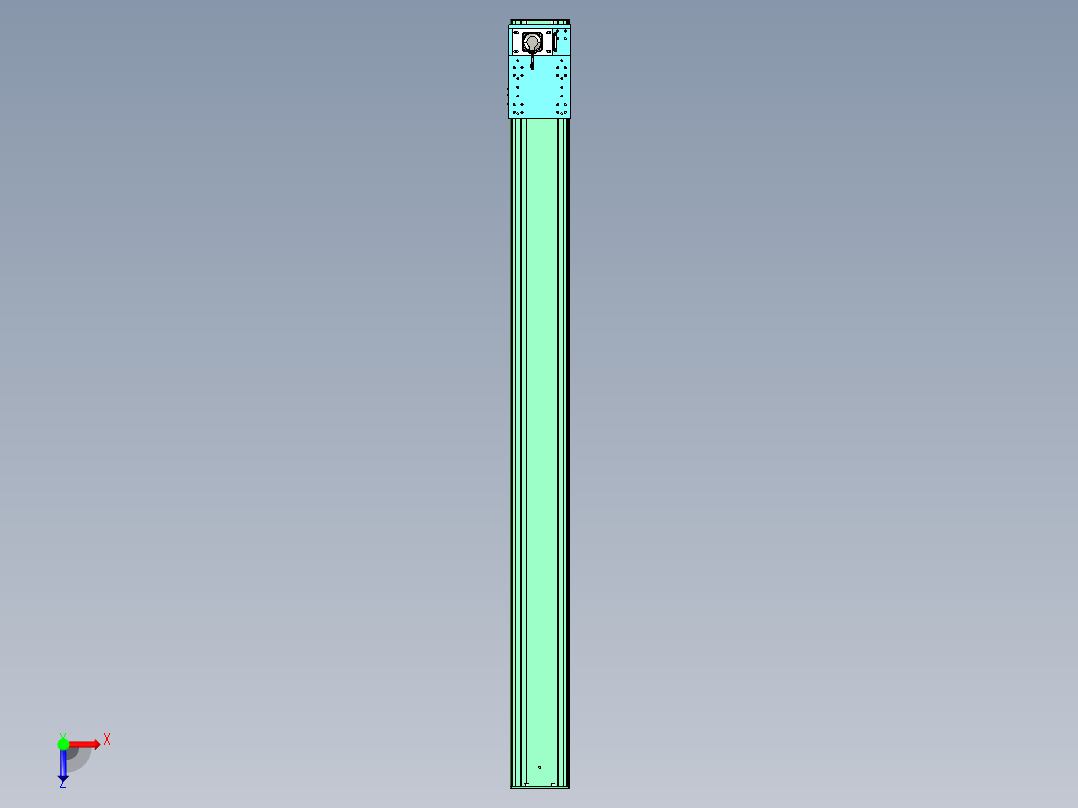 东锦齿条传动DH270G-L167-S3000-BU-减速机+750W俯视图