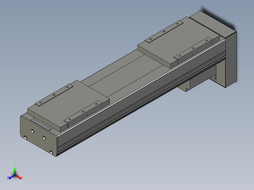 直线模组LHC17-S500-D设计图纸正等轴测图