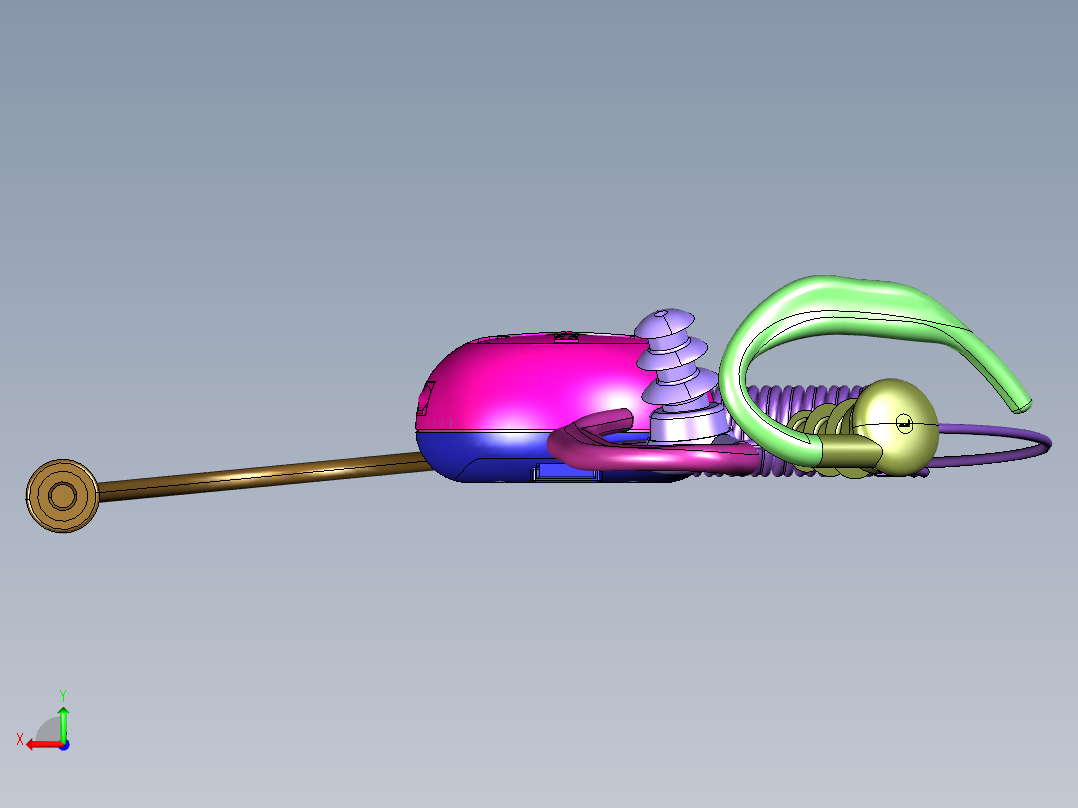 中性便携式游泳运动mp3后视图