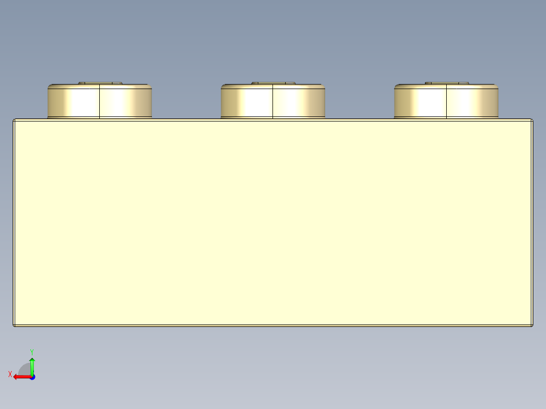 乐高套装 4421基本积木-4162465 - 3622 Brick Yellow - Tan Brick 1 x 3.STEP后视图
