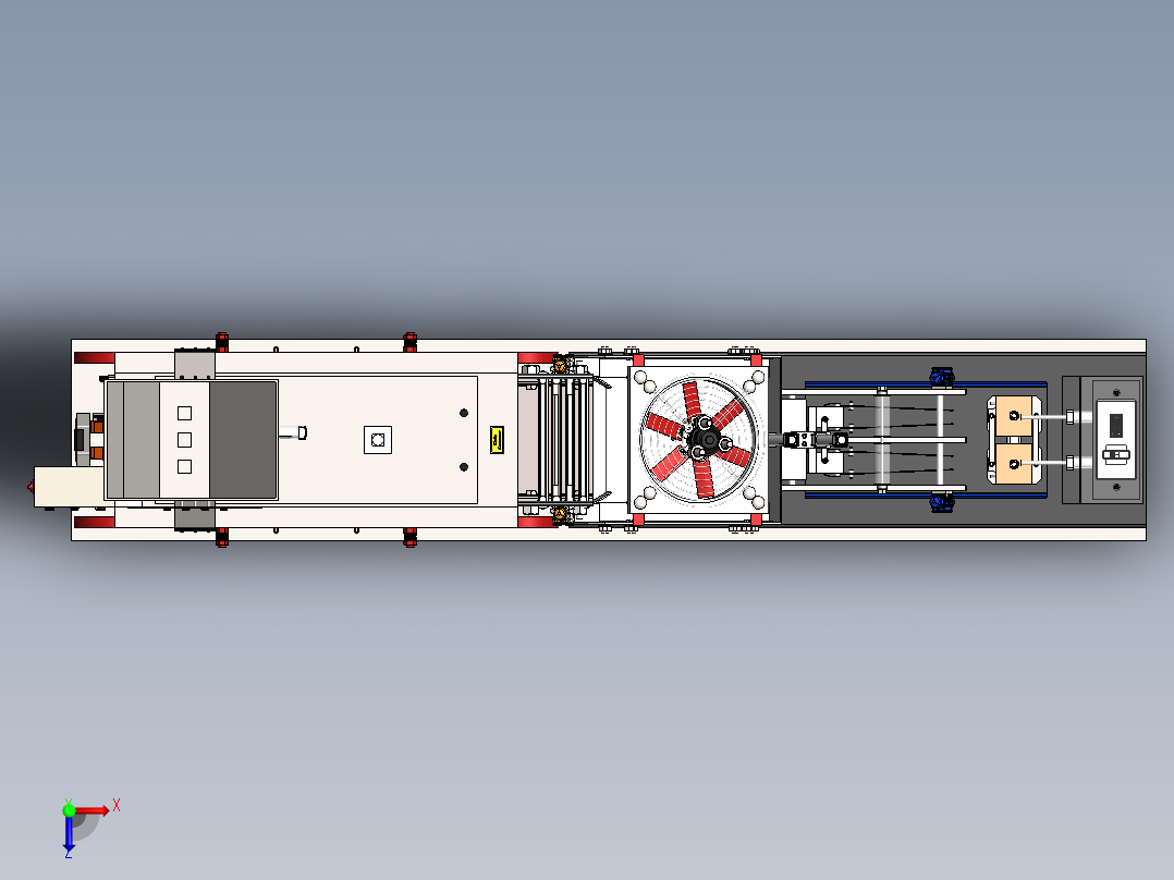 食品包装机sw20可编辑俯视图
