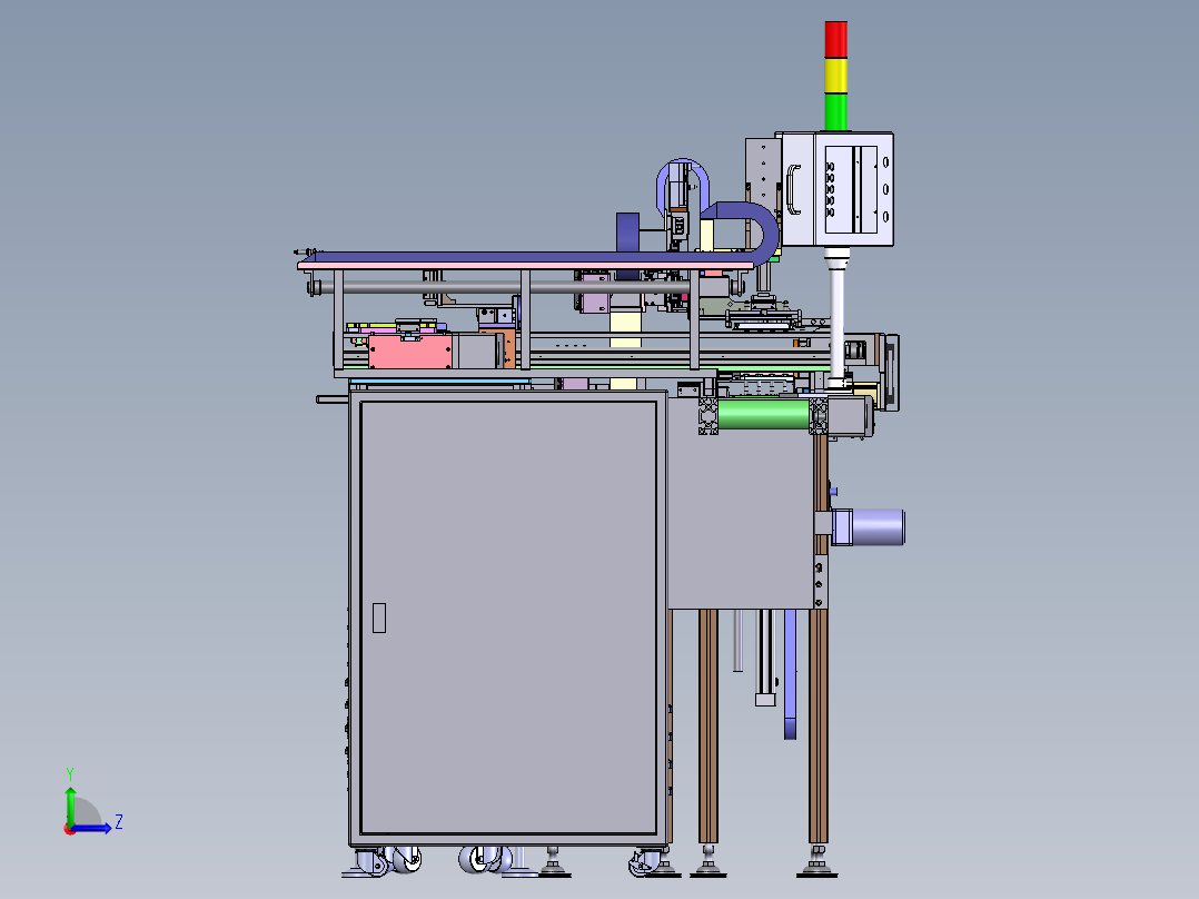 自动测试进料传送设备（含DFM）sw17可编辑左视图