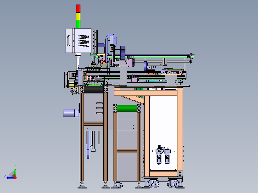自动测试进料传送设备（含DFM）sw17可编辑右视图
