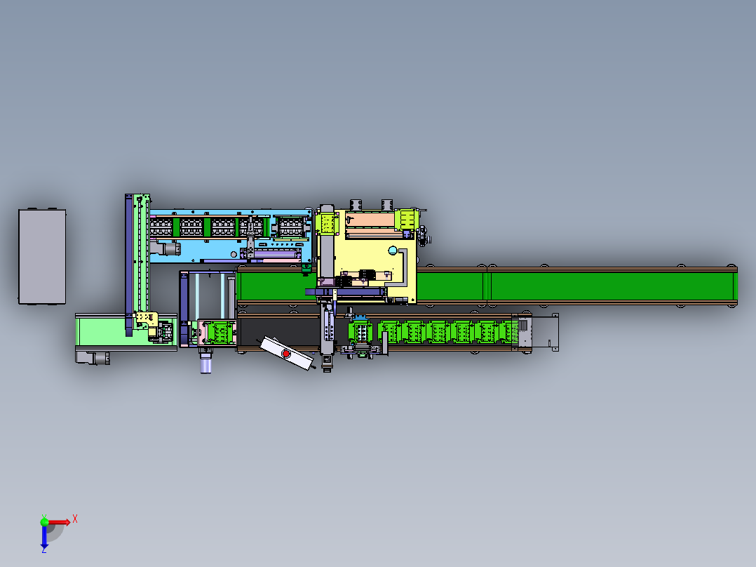 自动测试进料传送设备（含DFM）sw17可编辑俯视图