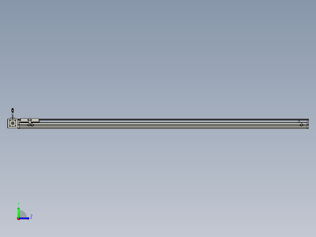 东锦同步带传动-直线滑台模组DH135B-L125-S2000-BL-P400W-C3左视图
