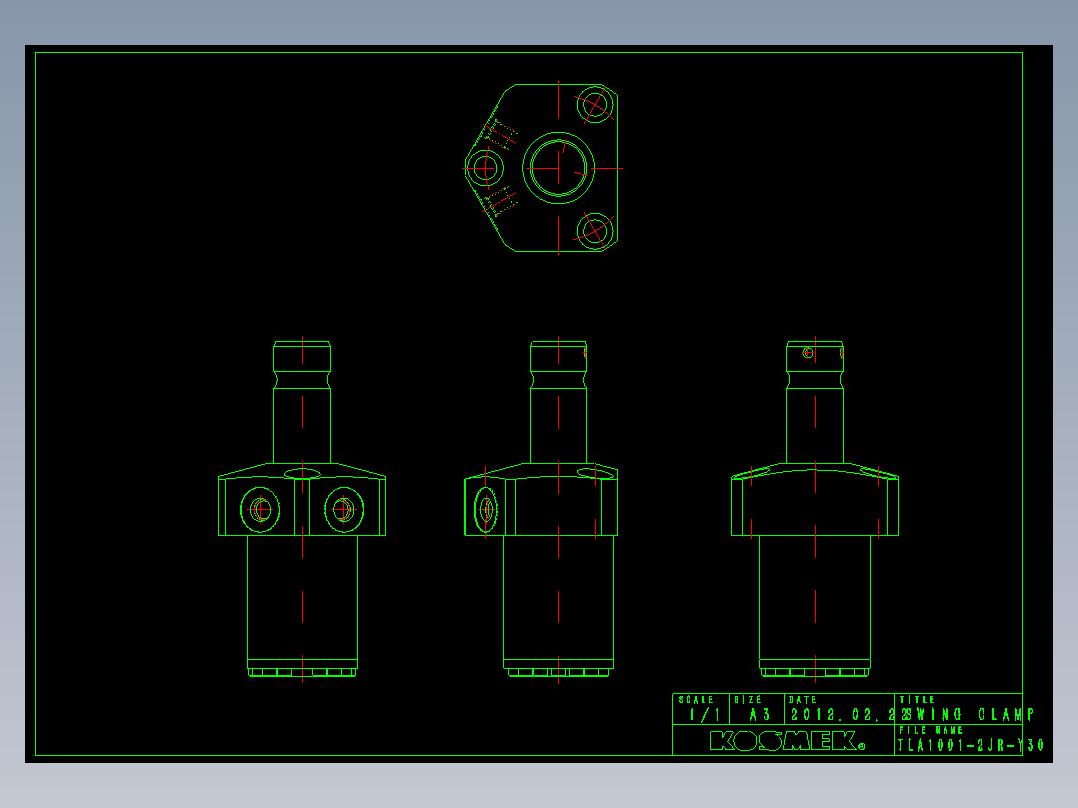 KOSMEKTLA1001-2JR-Y30多系列多零件图纸模型