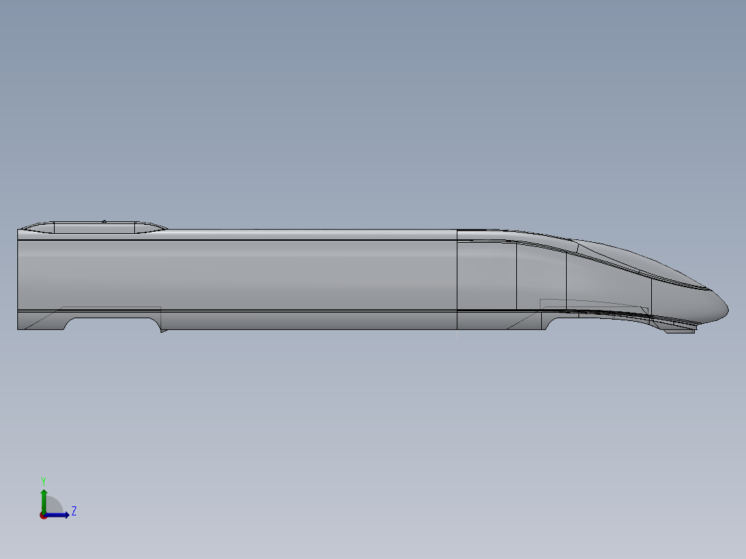 动车头车车体399973左视图