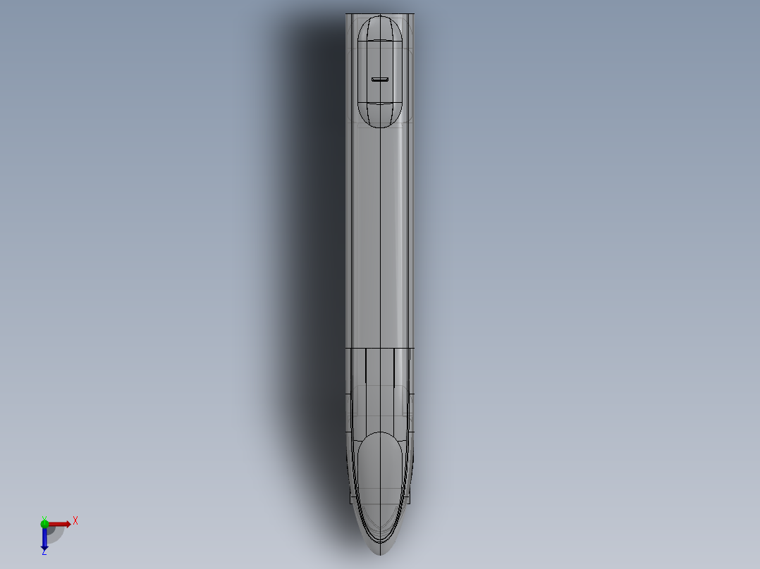 动车头车车体399973俯视图