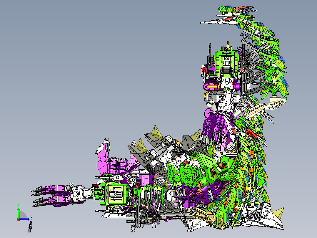 蝎子变形金刚拼装模型左视图