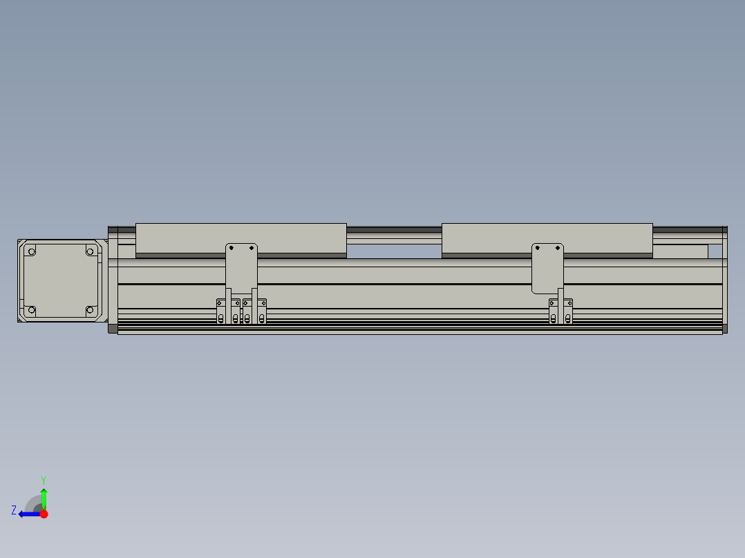 直线模组LHB21-L40-S300-L(B)设计图纸右视图