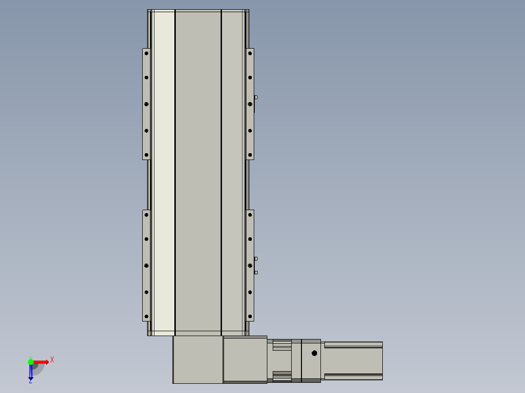 直线模组LHB21-L40-S300-L(B)设计图纸俯视图
