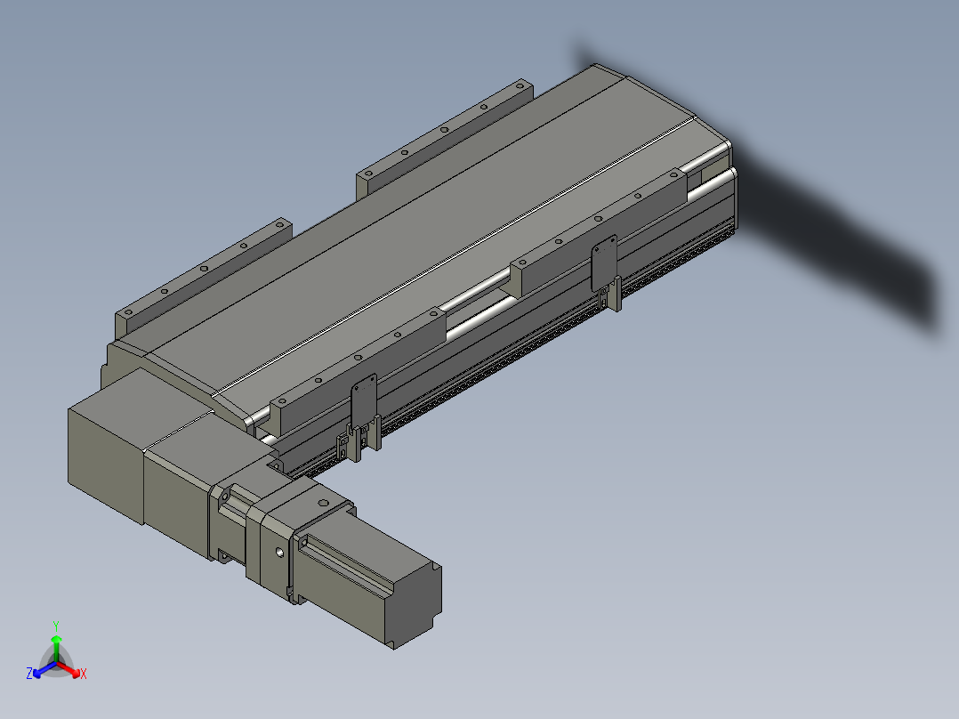 直线模组LHB21-L40-S300-L(B)设计图纸正等轴测图