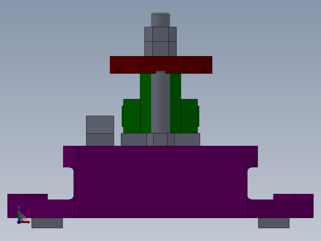 831007拨叉加工工艺及中间铣断夹具设计【方案2】【含三维SolidWorks】前视图