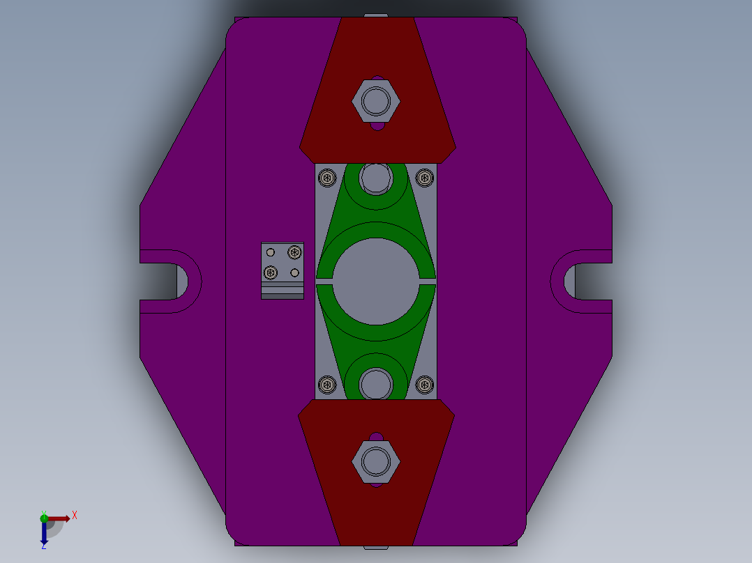 831007拨叉加工工艺及中间铣断夹具设计【方案2】【含三维SolidWorks】俯视图