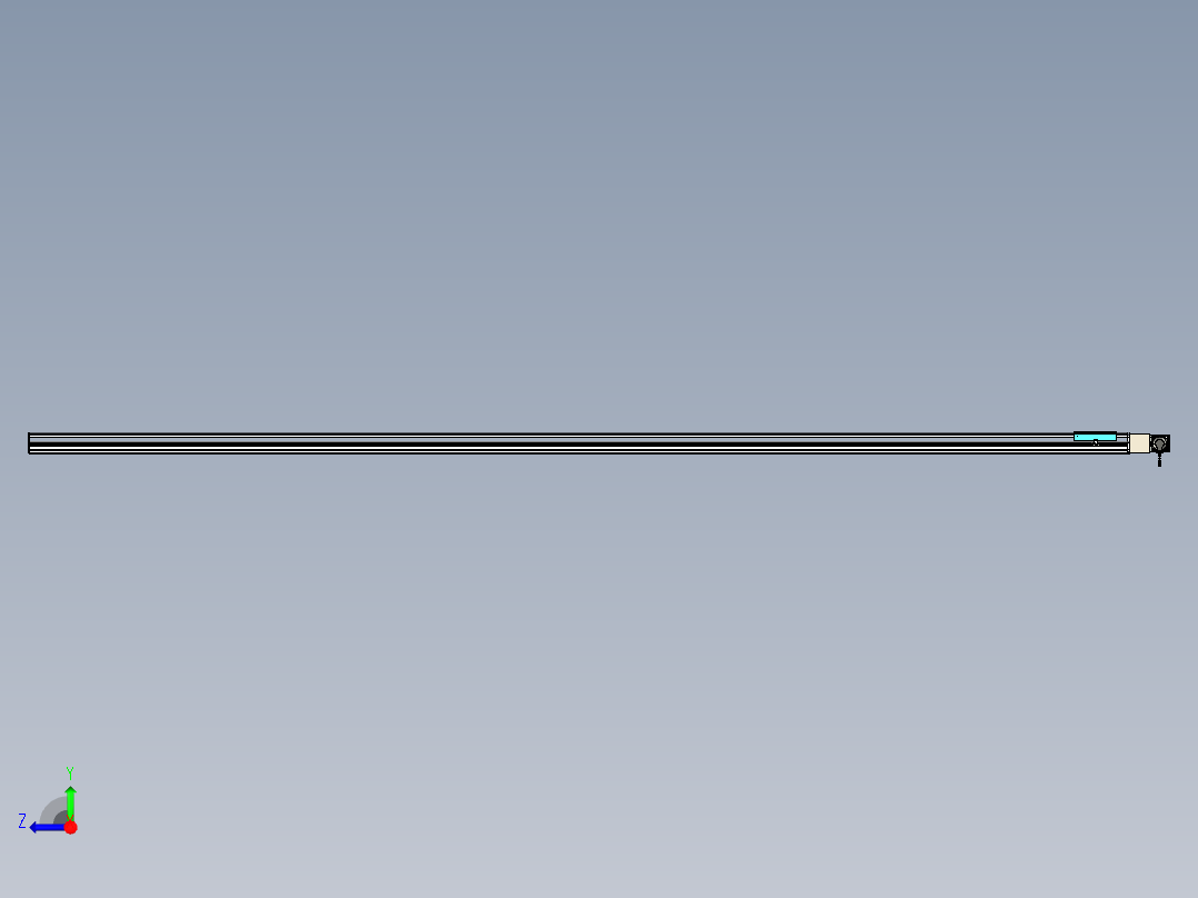 同步带滑台-半封闭B22H-L100-C-S1000-L-P75-D3-N5右视图