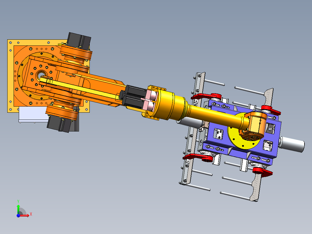 工业码垛机器人三维图前视图