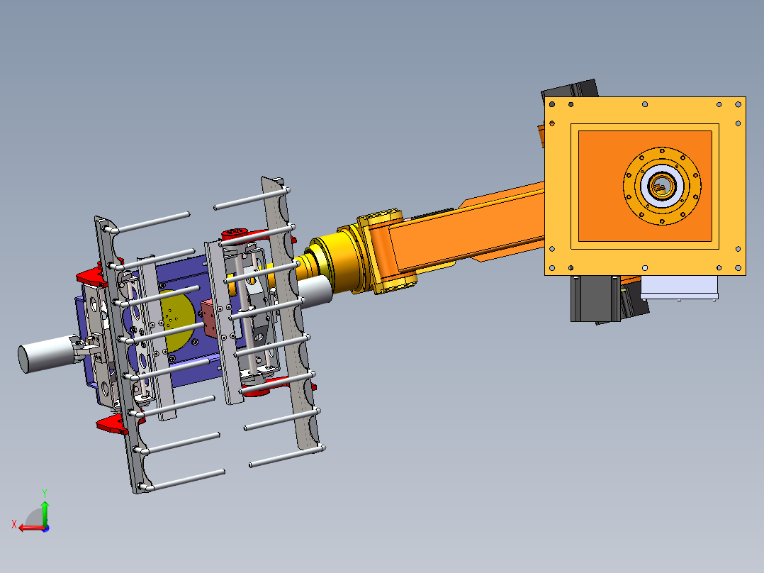 工业码垛机器人三维图后视图