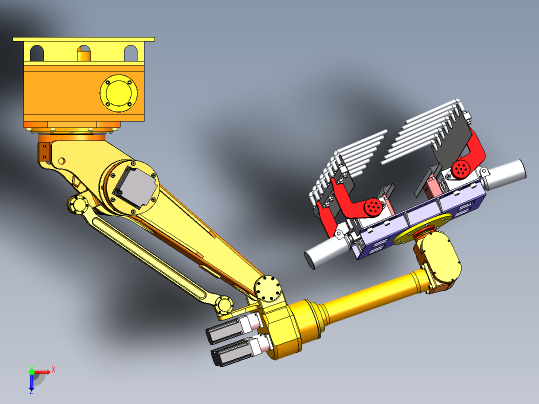 工业码垛机器人三维图俯视图
