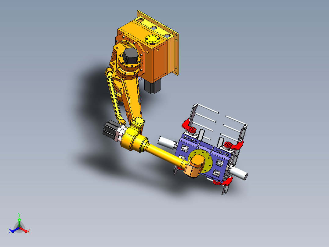 工业码垛机器人三维图正等轴测图