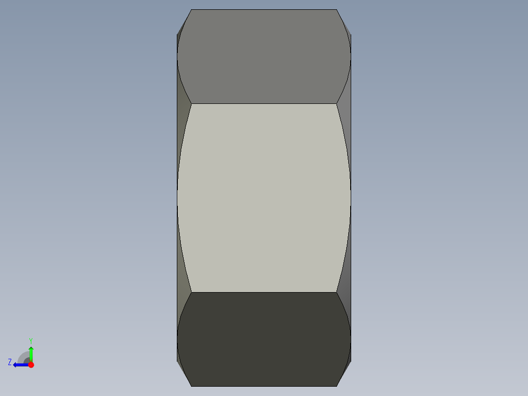 公制六角螺母-Metric Hex Nuts M20 x 2.5mm Thread右视图