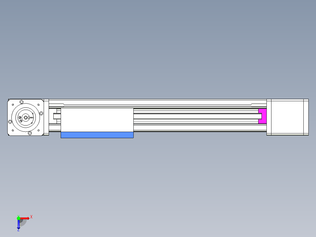 威洛博LB.GB同步带传动--欧规系列GB8-L192-S300-BR-P75-K俯视图