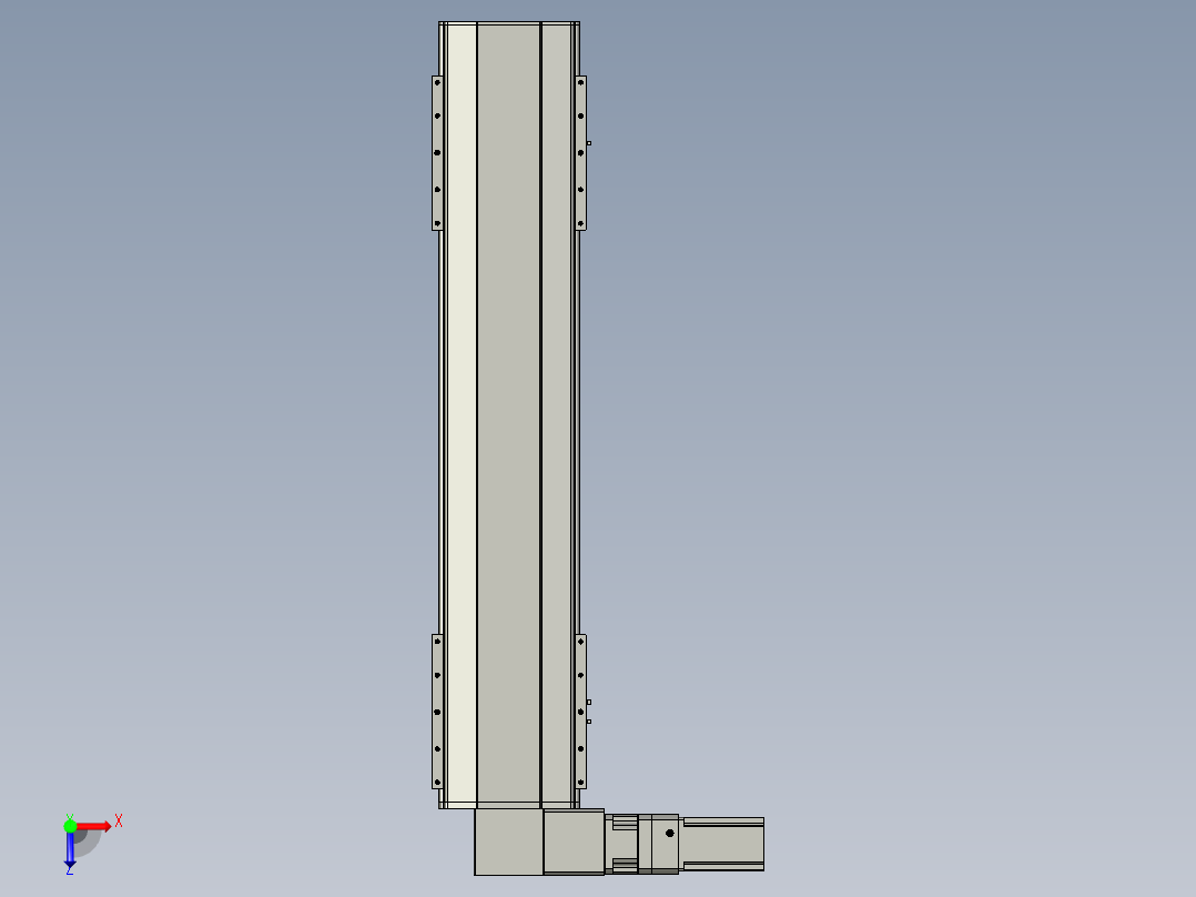 直线模组LHB21-L40-S800-L(B)设计图纸俯视图