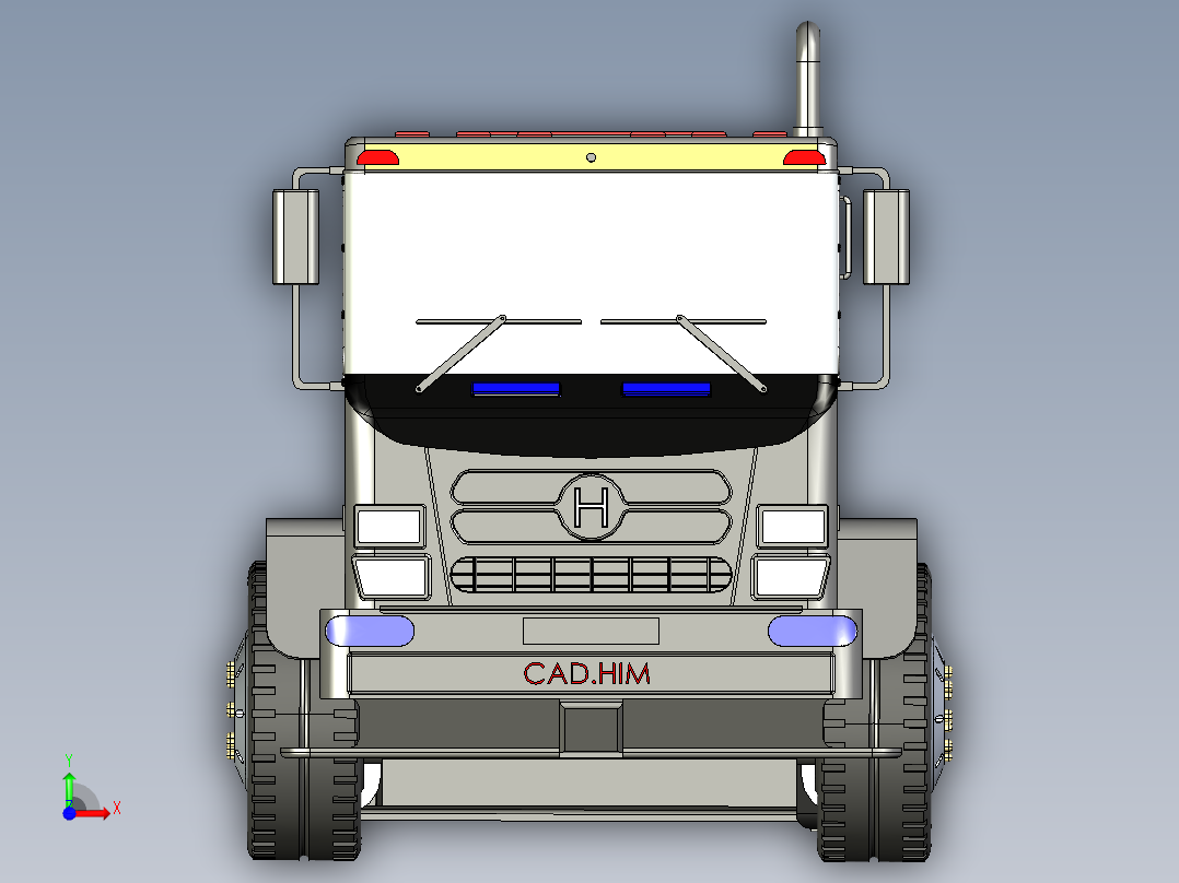 卡车底盘前视图