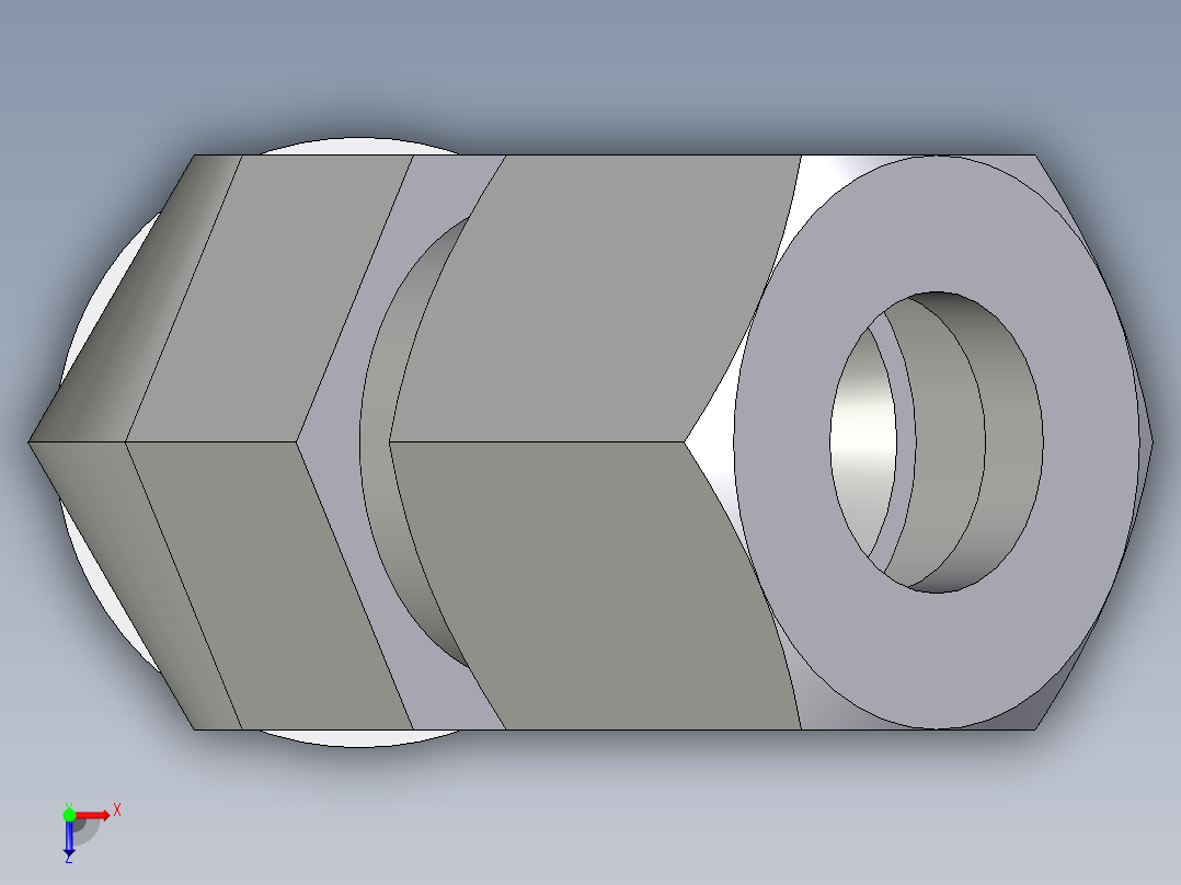 卡套式工业通用硬管接头EO_Adjustable_locknut_45_deg_elbow_VEE10LRCF俯视图