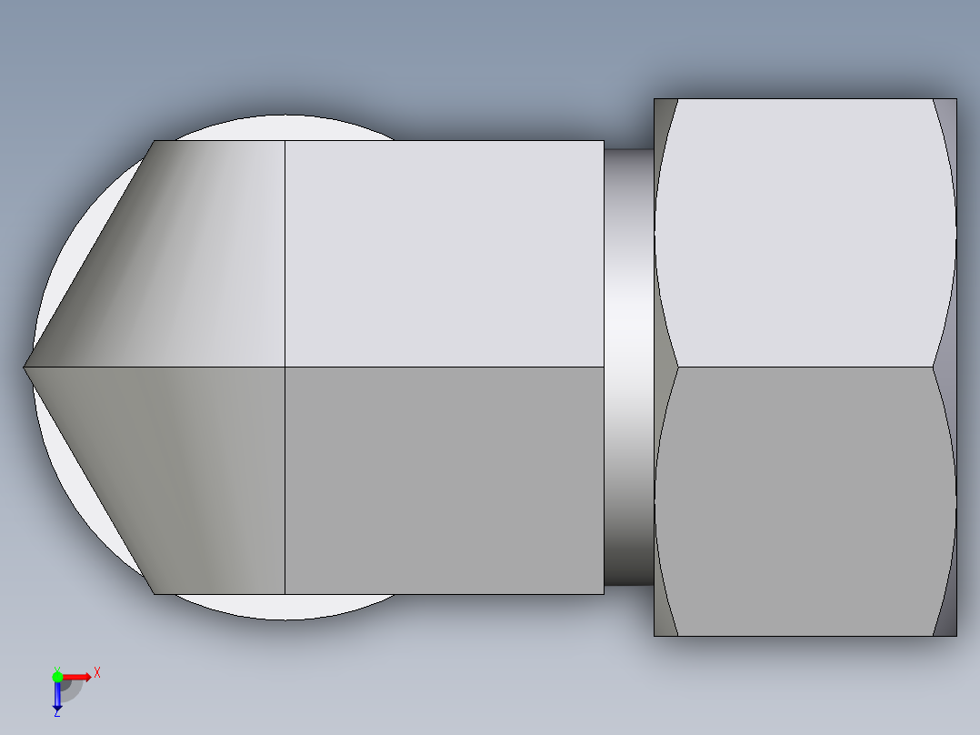 卡套式工业通用硬管接头EO_Adjustable_Locknut_elbow_WEE18ZLRCF俯视图