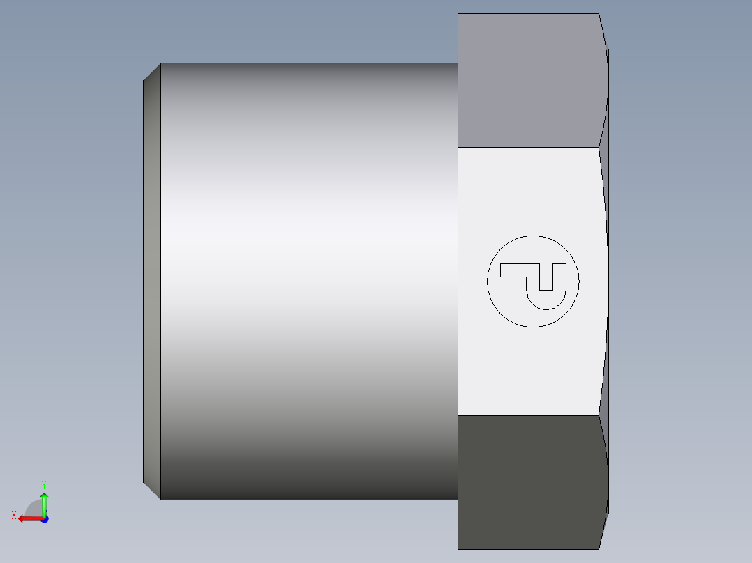 卡套式工业通用硬管接头EO_Sleeve_screw_S10LCFX后视图