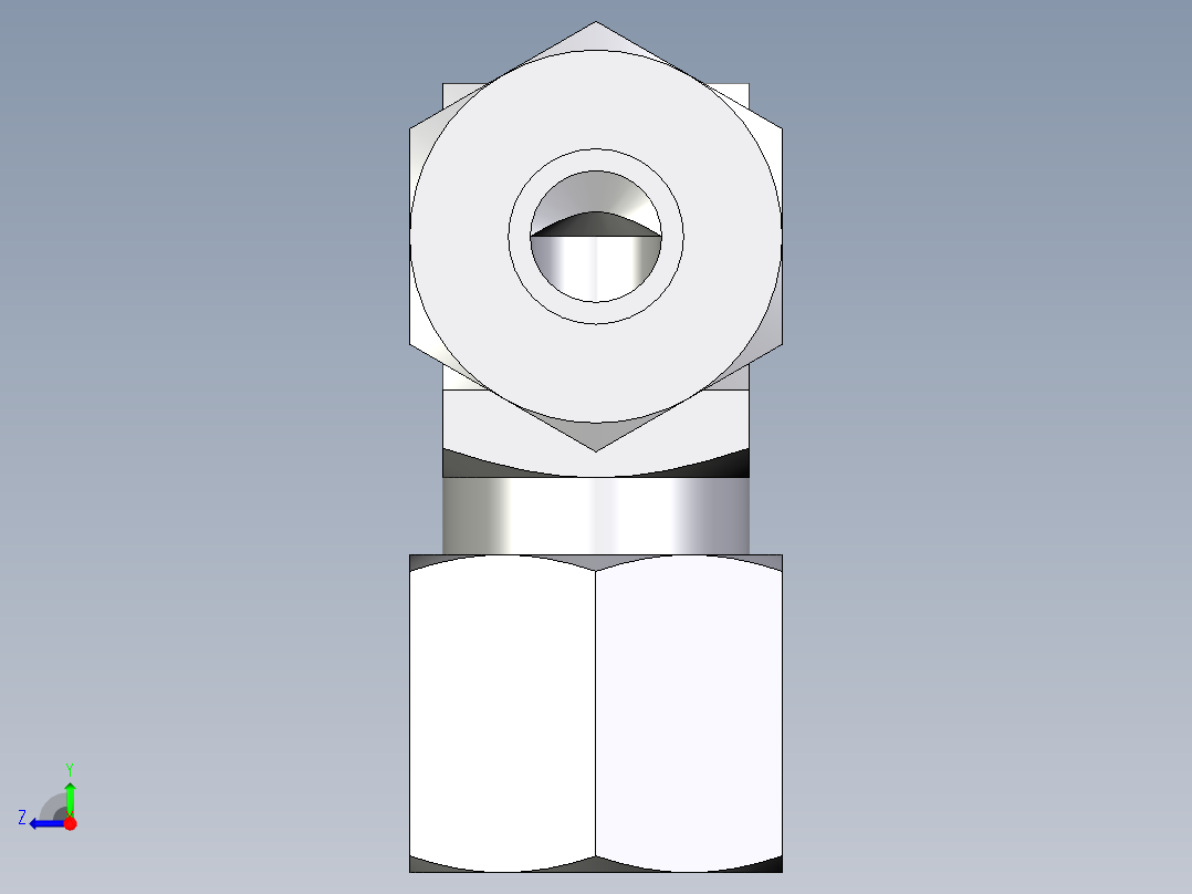 卡套式工业通用硬管接头EO_Union_elbow_W08LCF右视图