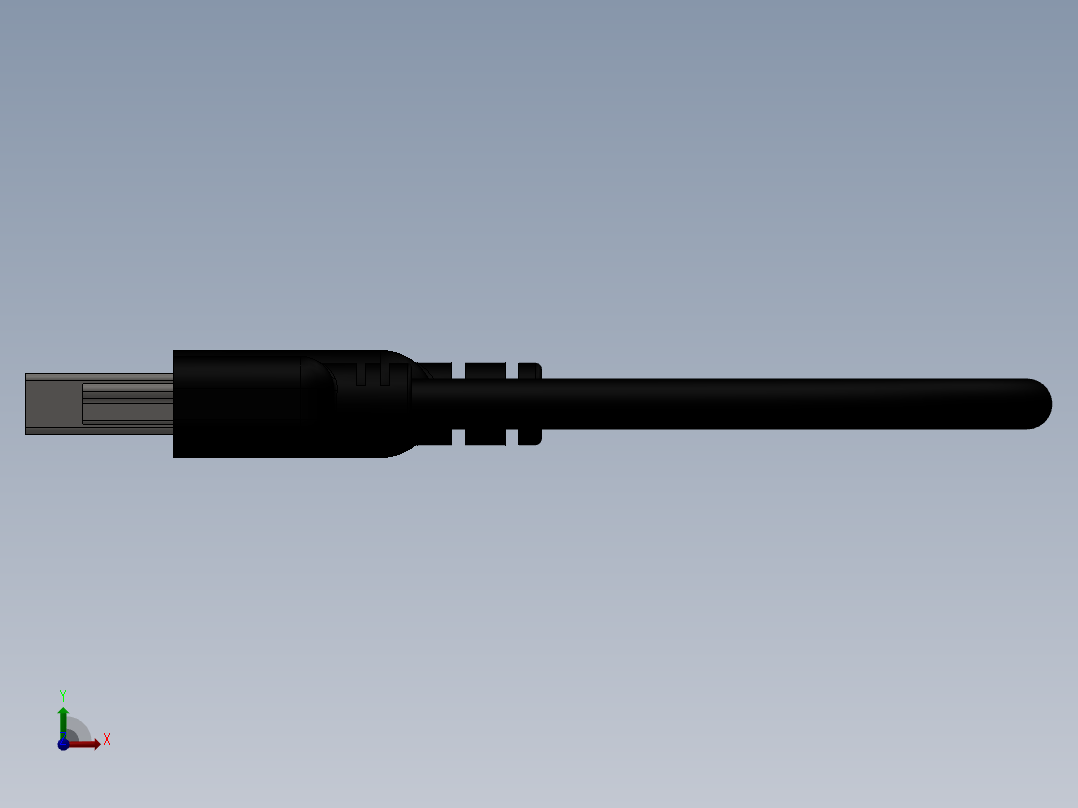 usb连接器前视图