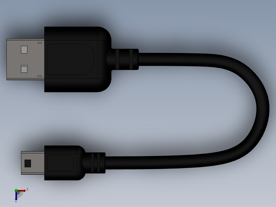 usb连接器俯视图