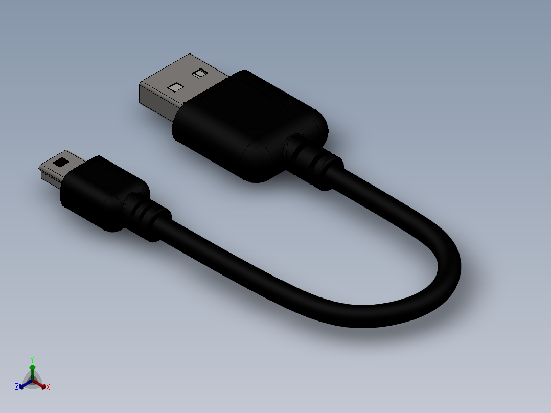 usb连接器正等轴测图